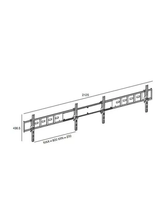 MULTIBRACKETS 7792 Support écran Multibrackets Public Display Stand Dual Screen Mount - 2 écrans 40"-55" VESA Max 600x400