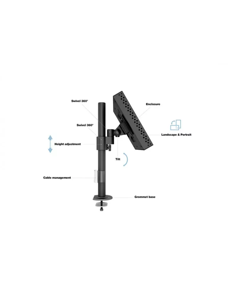 MULTIBRACKETS 2789 Caisson avec support Multibrackets Deskmount Single   Enclosure for Samsung screen QB13R   QB13R-T - 13  sc
