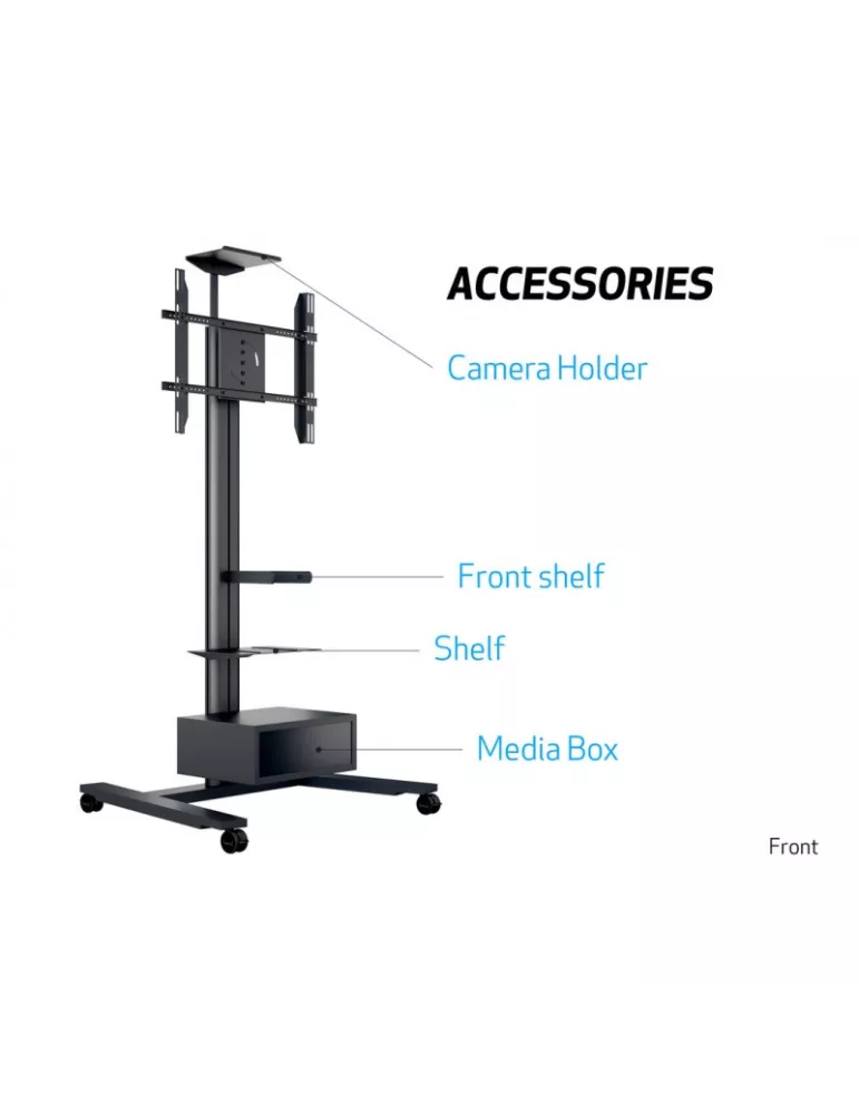 MULTIBRACKETS 5310 Support mobile inclinable Multibrackets Public Display Stand 180 HD Single Black - écran 55 -80  VESA Max 8