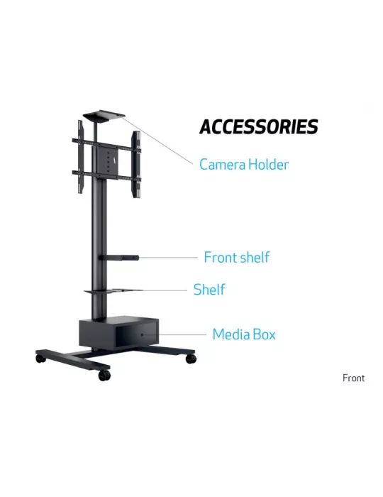 MULTIBRACKETS 5310 Support mobile inclinable Multibrackets Public Display Stand 180 HD Single Black - écran 55 -80  VESA Max 8