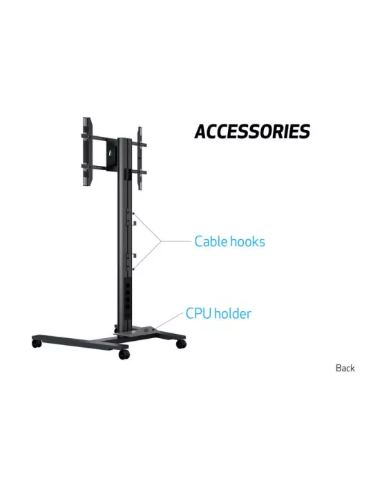 MULTIBRACKETS 5310 Mobiler neigbarer Ständer Multibrackets Public Display Stand 180 HD Single Black - Bildschirm 55 -80  VESA