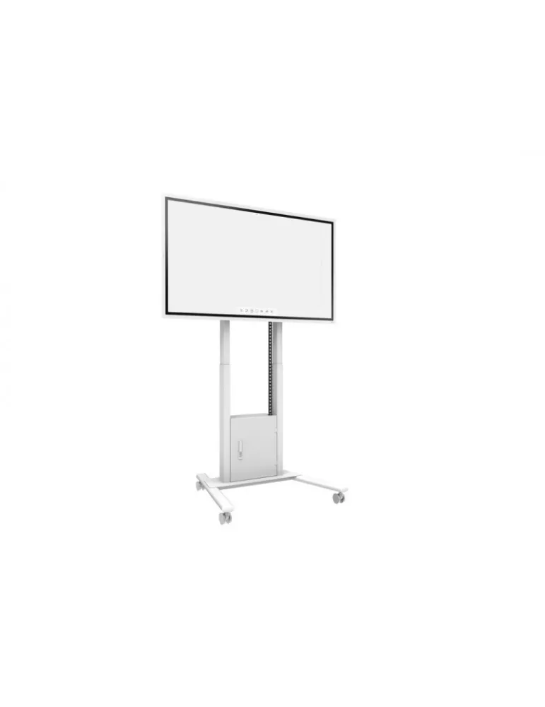 MULTIBRACKETS 9073 Motorisierter mobiler Ständer FloorStand 120kg Weiß Flip 2 mit Rack und Kamerahalterung MULTIBRACKETS MUL90