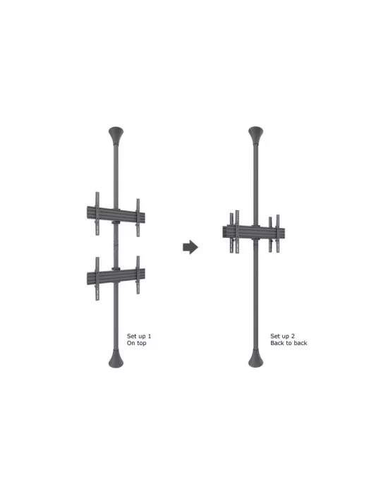 MULTIBRACKETS 3637 Support sol plafond Multibrackets Floor to Ceiling Mount Pro MBFC2U - 2 screens 40 -65  VESA Max 600x400 MU