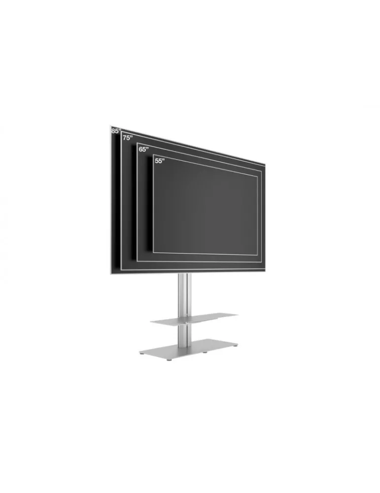 MULTIBRACKETS 0877 Support sol avec multi prises Multibrackets Public Display Stand 145 HD Single Floorbase Silver - écran 50