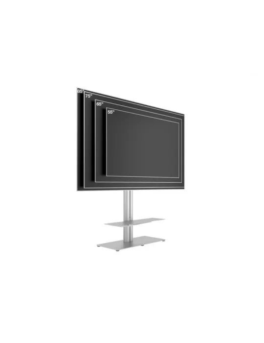 MULTIBRACKETS 0877 Support sol avec multi prises Multibrackets Public Display Stand 145 HD Single Floorbase Silver - écran 50