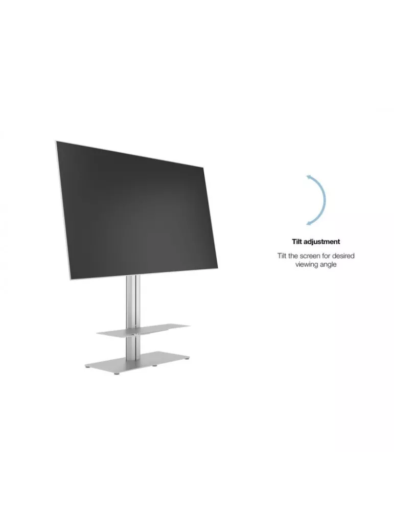 MULTIBRACKETS 0877 Support sol avec multiprises Multibrackets Public Display Stand 145 HD Single Floorbase Silver - écran 50 -