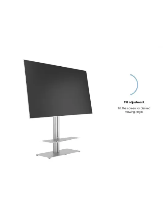 MULTIBRACKETS 0877 Support sol avec multiprises Multibrackets Public Display Stand 145 HD Single Floorbase Silver - écran 50 -