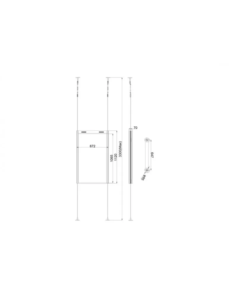 MULTIBRACKETS 8465 Elingues sol plafond Multibrackets Wiremount Pro OM46N-D