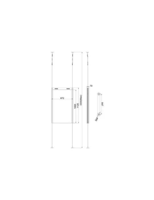 MULTIBRACKETS 8465 Elingues sol plafond Multibrackets Wiremount Pro OM46N-D