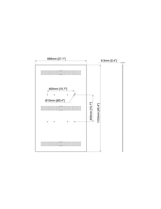 MULTIBRACKETS 1164 Placa arrière cadre Multibrackets Recinto 49  Placa trasera Medium Negro REF MULTIBRACKETS MUL1164 | MusicG