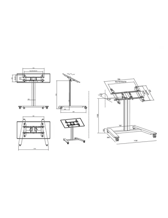 MULTIBRACKETS 6252 Soporte móvil inclinable Multibrackets Public Display Stand 110 HD REF  MULTIBRACKETS MUL6252 | MusicGoodDe