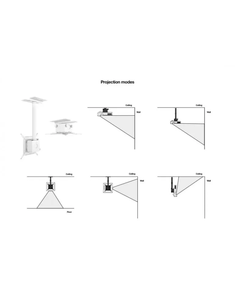 MULTIBRACKETS 0587 Videoprojector ceiling mount Multibrackets Pro HD 40kg Black Ref. MULTIBRACKETS MUL0587 | MusicGoodDeal