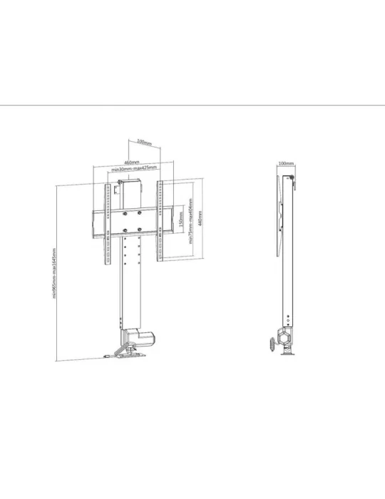 MULTIBRACKETS 5976 Support motorisé Multibrackets Motorized TV Lift Medium - écran 23 -49  Vesa Max 400x400 MULTIBRACKETS MUL5