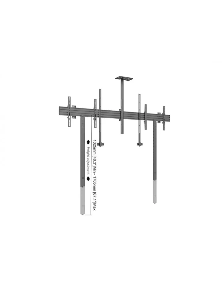 MULTIBRACKETS 3984 Support sol mur Multibrackets Collaboration - Side by Side with brackets - écran 32 -75  VESA Max 600x400 M