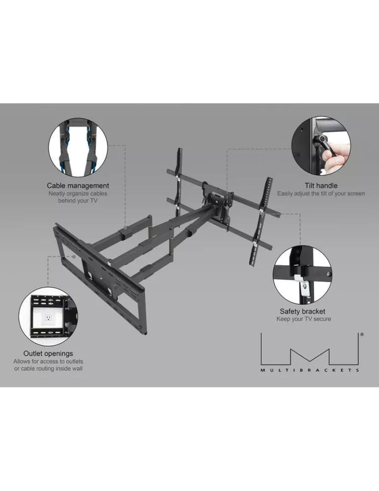 MULTIBRACKETS 5605 Soporte de Pared Brazo Largo Universal 980mm SD DUAL Ref  MULTIBRACKETS MUL5605 | MusicGoodDeal