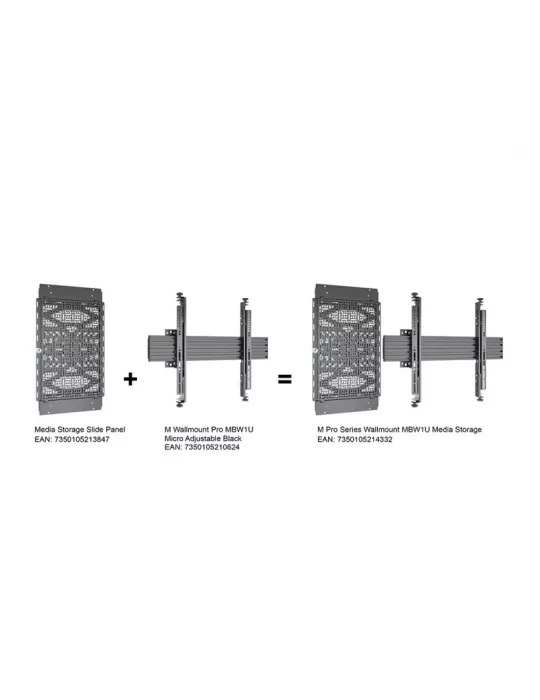 MULTIBRACKETS 4332 Wandhalterung mit Medienspeicher Multibrackets Wallmount MBW1U Media Storage - VESA Max 600x400 MULTIBRACKE