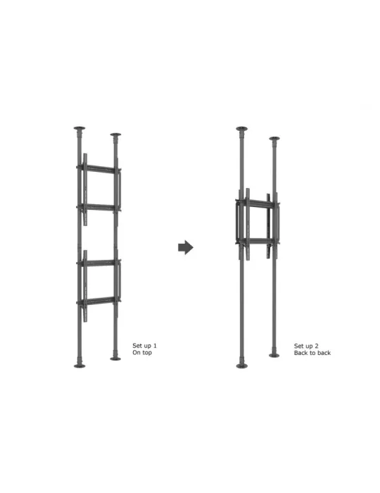 MULTIBRACKETS 7963 Soporte sol plafond Multibrackets Soporte de suelo a techo Pro MBFC2P2UHD - 2 pantallas 55 -75  VESA Max 60