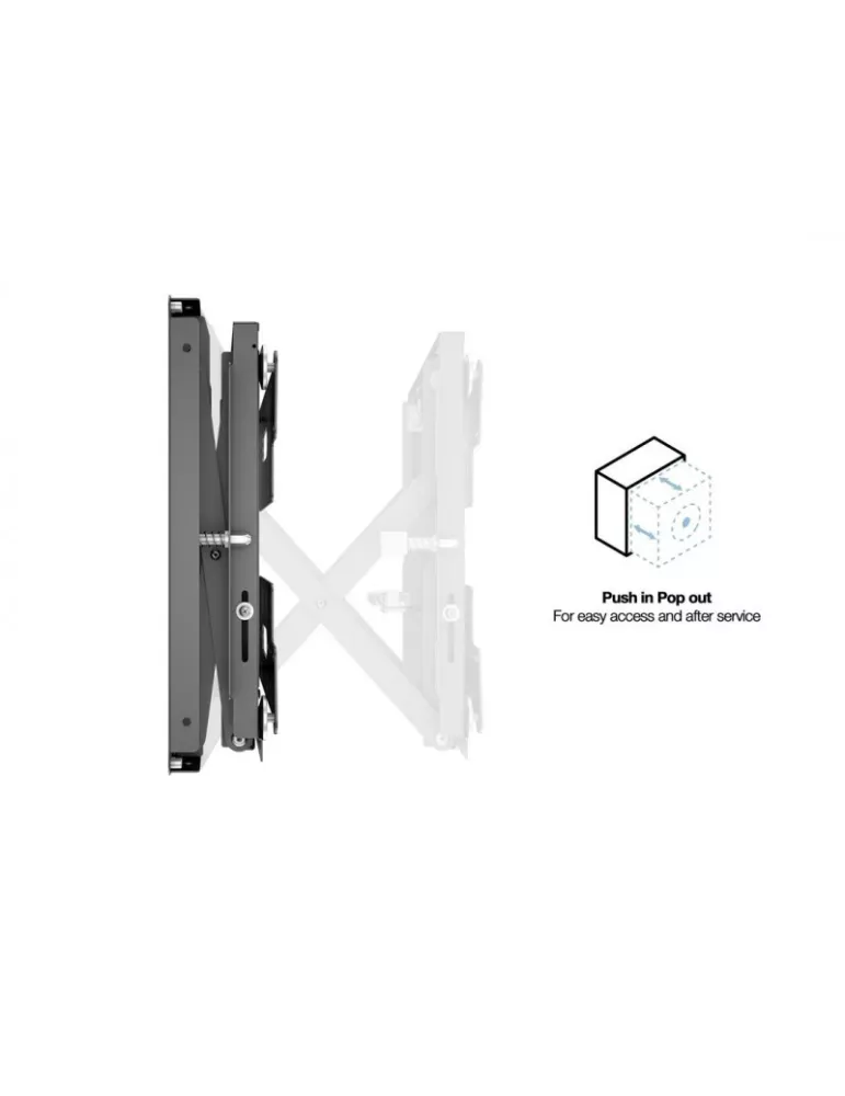 MULTIBRACKETS 0884 Support mural Multibrackets Public Video Wall Mount Push Small - écran 32  - 55  VESA Max 200x200 MULTIBRAC