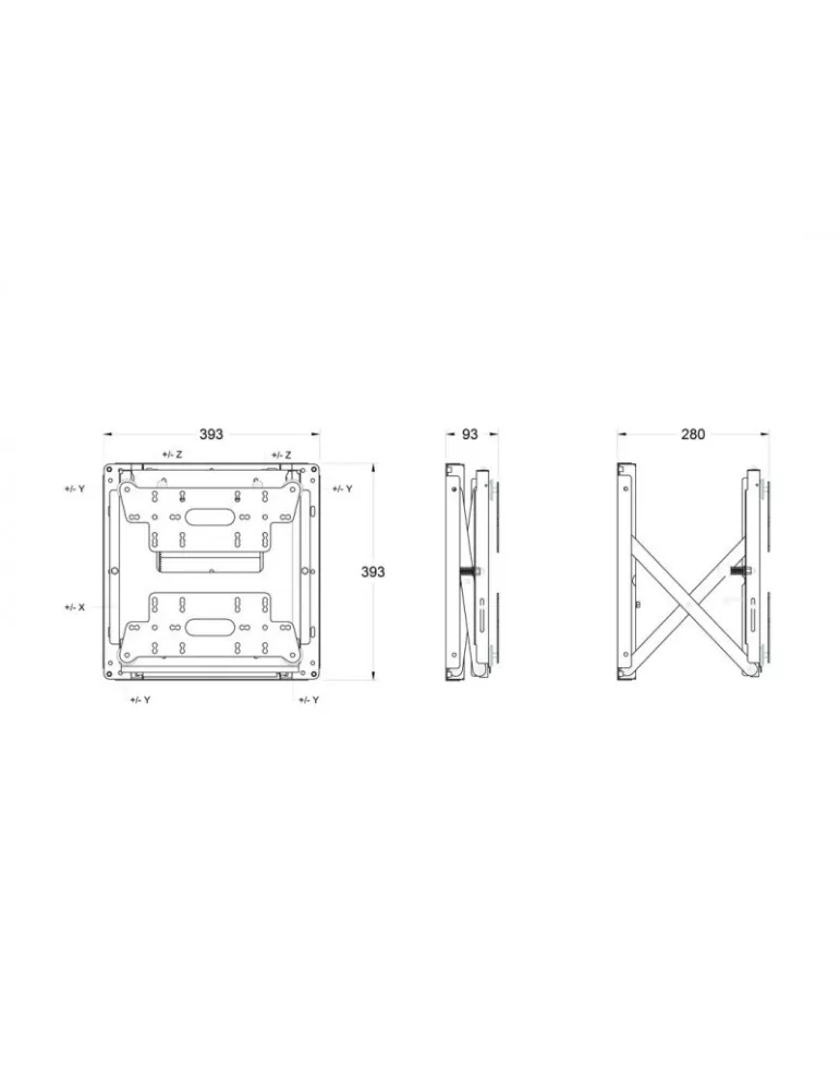 MULTIBRACKETS 0884 Wandhalterung Multibrackets Public Video Wall Mount Push Small - Bildschirm 32  - 55  VESA Max 200x200 MULT