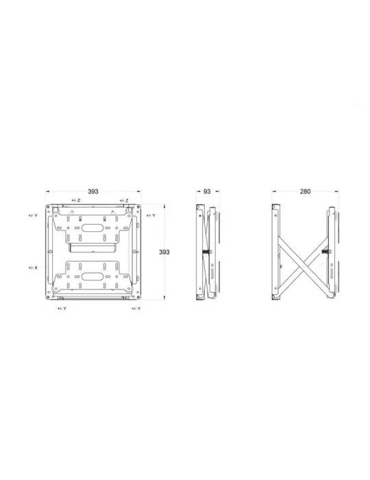 MULTIBRACKETS 0884 Support mural Multibrackets Public Video Wall Mount Push Small - écran 32" - 55" VESA Max 200x200