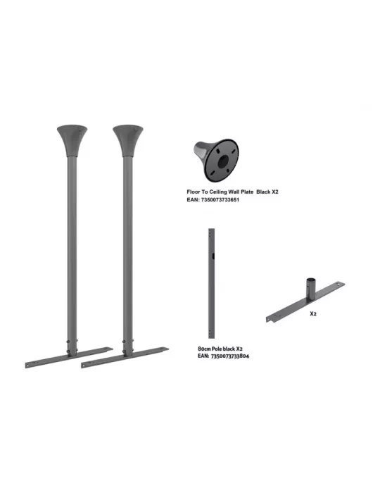 MULTIBRACKETS 1645 Support plafond Multibrackets Floor to Ceiling Kit Medium Black - écran 49  - 65  MULTIBRACKETS MUL1645 | M