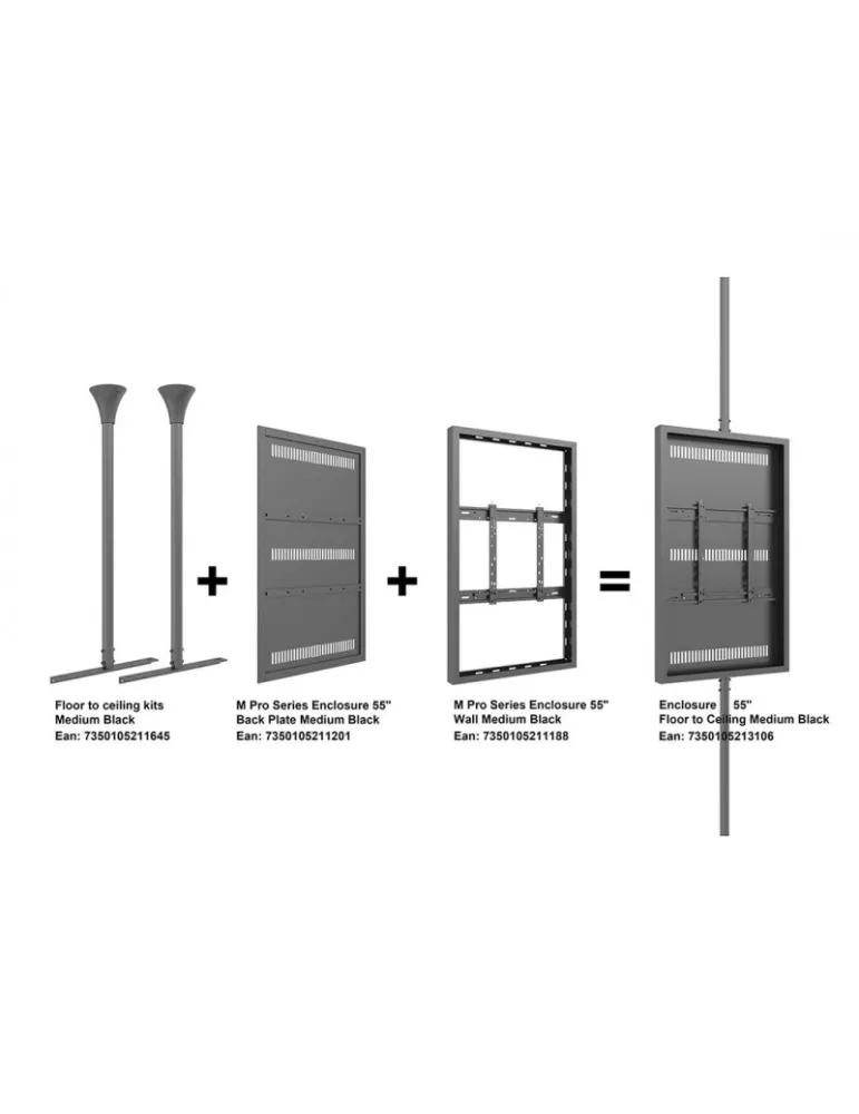 MULTIBRACKETS 1645 Deckenhalterung Multibrackets Floor to Ceiling Kit Medium Black - Bildschirm 49  - 65  MULTIBRACKETS MUL164