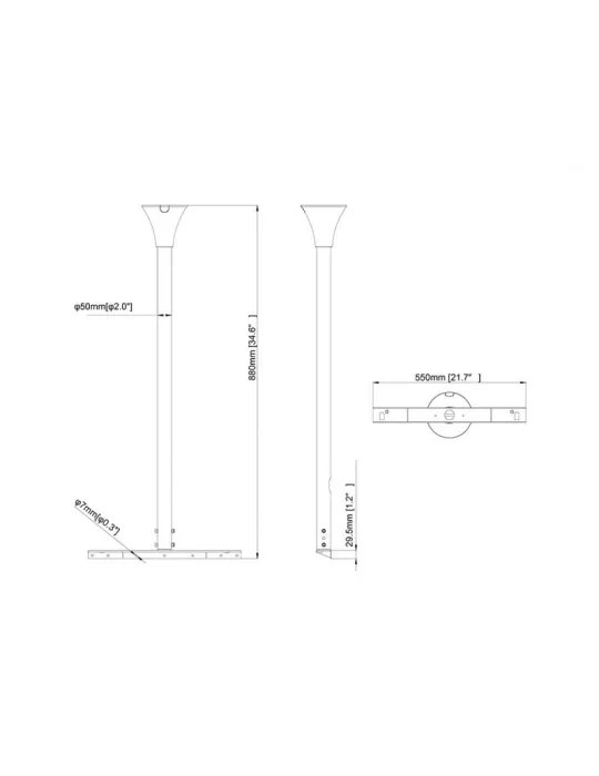 MULTIBRACKETS 1645 Soporte plafón Multibrackets Kit de suelo a techo Negro medio - écran 49  - 65 MULTIBRACKETS MUL1645 | Musi