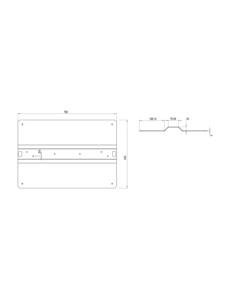 MULTIBRACKETS 7352 Embase en acier a fixer au sol Multibrackets Floorbase OM55N-D