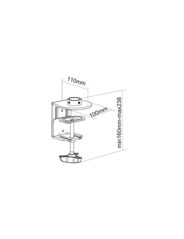 MULTIBRACKETS 5440 Table support clamp Multibrackets for M series Deskmount Single   Dual   Triple   Quad Deskmount Clamp MULT 2