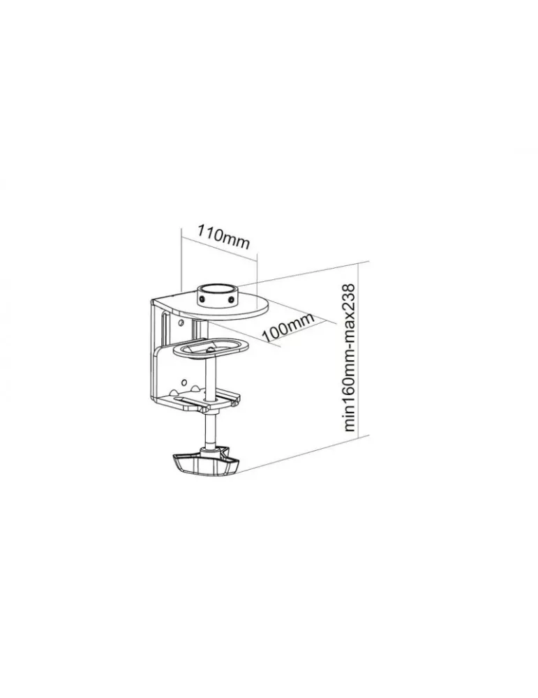 MULTIBRACKETS 5440 Klammer für Tischständer Multibrackets für M-Serie Deskmount Single   Dual   Triple   Quad Deskmount Clamp