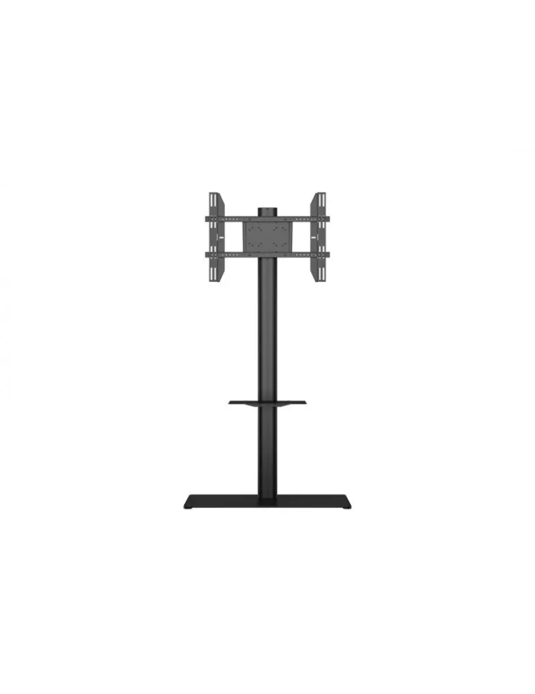 MULTIBRACKETS 6862 Floor stand   shelf included Multibrackets Display Stand 180 Single Black w Floorbase Shelf - screen 24 -65