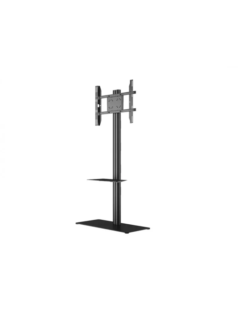 MULTIBRACKETS 6862 Floor stand   shelf included Multibrackets Display Stand 180 Single Black w Floorbase Shelf - screen 24 -65
