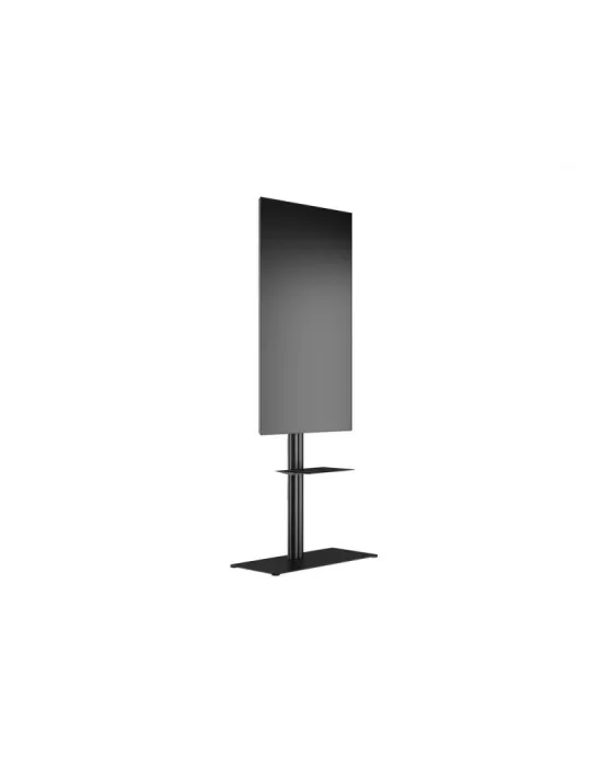 MULTIBRACKETS 6862 Floor stand   shelf included Multibrackets Display Stand 180 Single Black w Floorbase Shelf - screen 24 -65