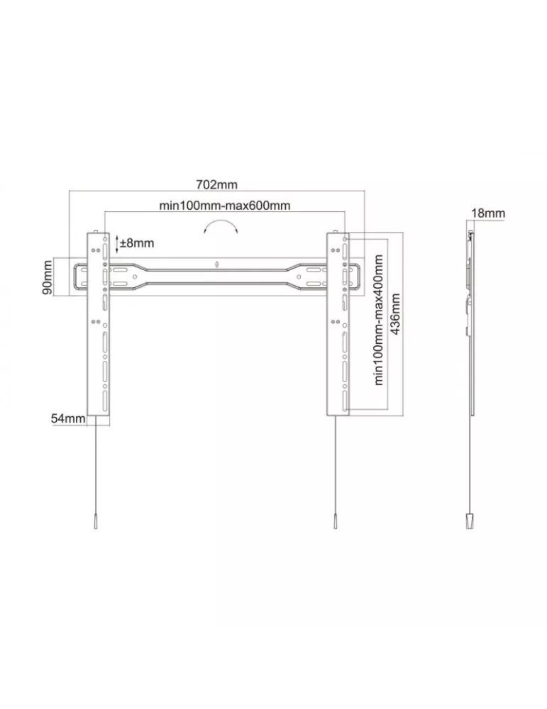 MULTIBRACKETS 5563 Fixed wall mount Multibrackets VESA Wallmount Super Slim Fixed 600 Max MULTIBRACKETS MUL5563 | MusicGoodDea