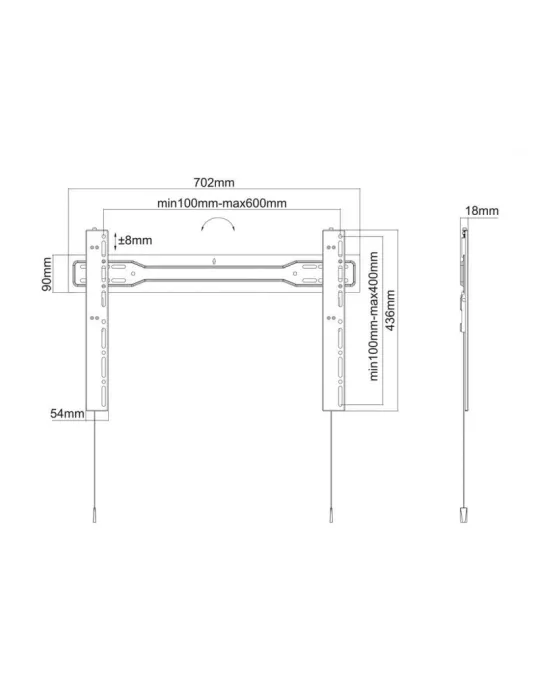MULTIBRACKETS 5563 Fixed wall mount Multibrackets VESA Wallmount Super Slim Fixed 600 Max MULTIBRACKETS MUL5563 | MusicGoodDea