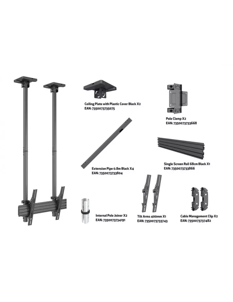 MULTIBRACKETS 4660 Support plafond Multibrackets MBC1USD 600 Ceiling Mount Pro - écran 40"-100" VESA Max 600x400
