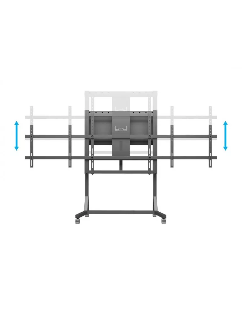 MULTIBRACKETS 0440 Support à roulettes motorisé Multibrackets Motorized Floorstand Dual Screen 160 kg Black SD - écran 84  VES