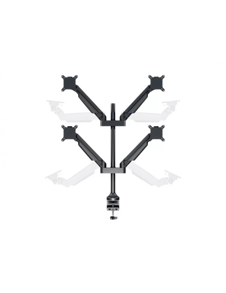 MULTIBRACKETS 7235 Support de table quadruple Multibrackets Gas Lift Arm Quad pour écran 15 - 32  Charge 10Kg Vesa Max 100x100