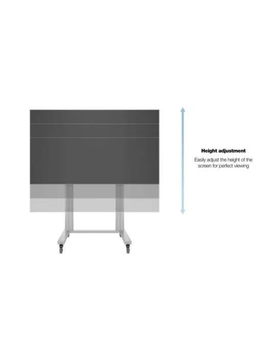 MULTIBRACKETS 2722 Support mobile Multibrackets Display Stand 180 Dual Pillar Wheelbase Silver - écran 70"-110" VESA Max 800x60