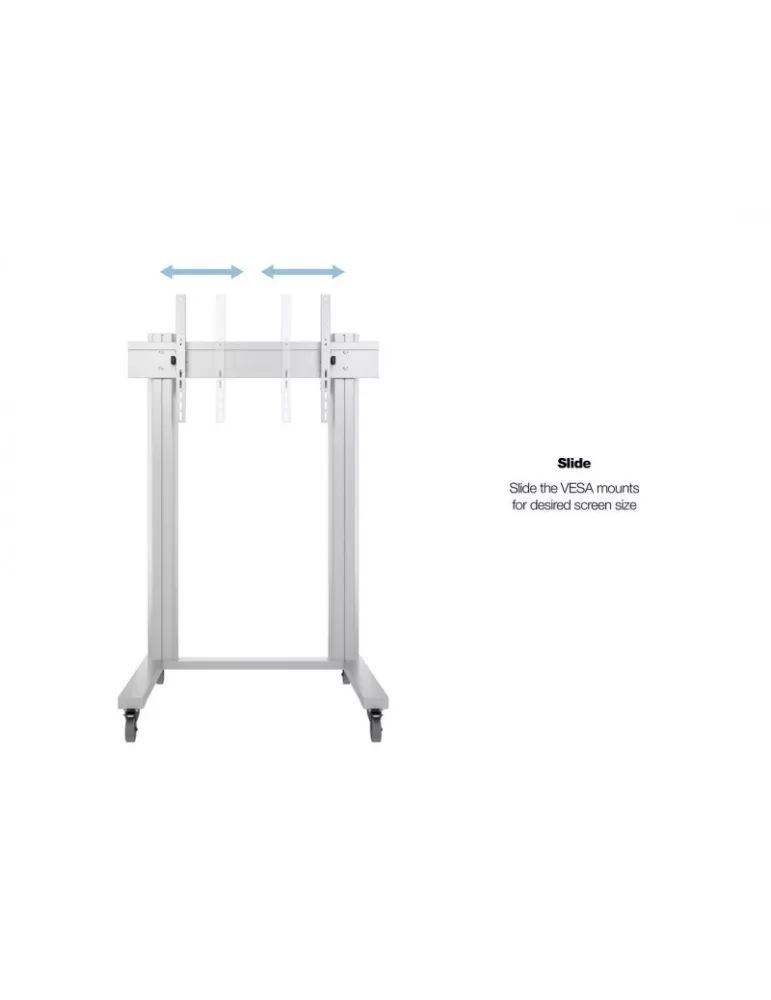 MULTIBRACKETS 2722 Support mobile Multibrackets Display Stand 180 Dual Pillar Wheelbase Silver - écran 70 -110  VESA Max 800x6