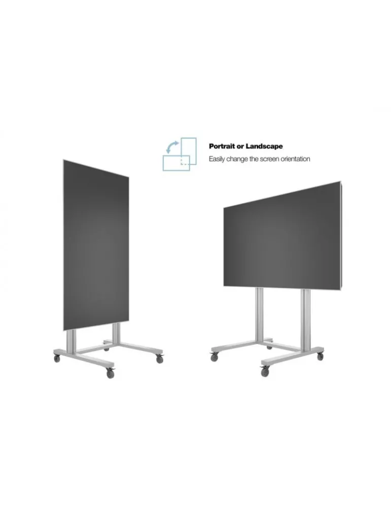 MULTIBRACKETS 2722 Support mobile Multibrackets Display Stand 180 Dual Pillar Wheelbase Silver - écran 70"-110" VESA Max 800x60