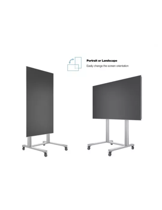 MULTIBRACKETS 2722 Support mobile Multibrackets Display Stand 180 Dual Pillar Wheelbase Silver - écran 70"-110" VESA Max 800x60