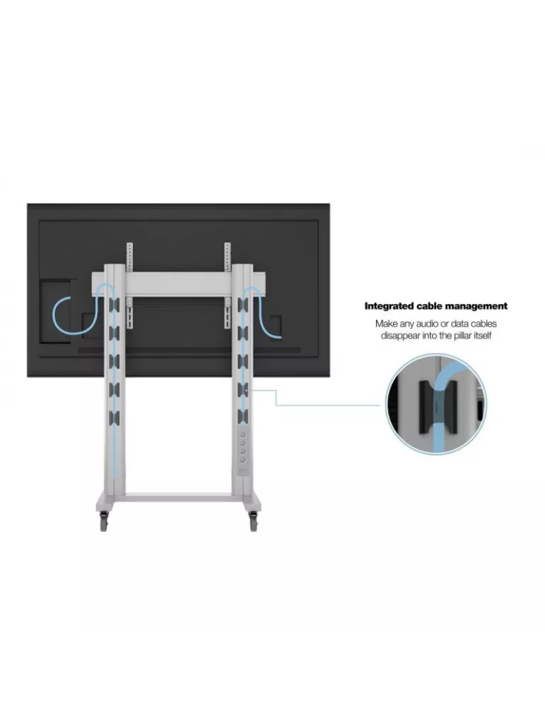 MULTIBRACKETS 2722 Support mobile Multibrackets Display Stand 180 Dual Pillar Wheelbase Silver - écran 70 -110  VESA Max 800x6