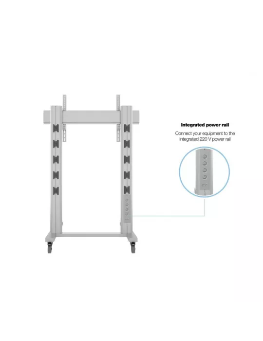 MULTIBRACKETS 2722 Support mobile Multibrackets Display Stand 180 Dual Pillar Wheelbase Silver - écran 70 -110  VESA Max 800x6