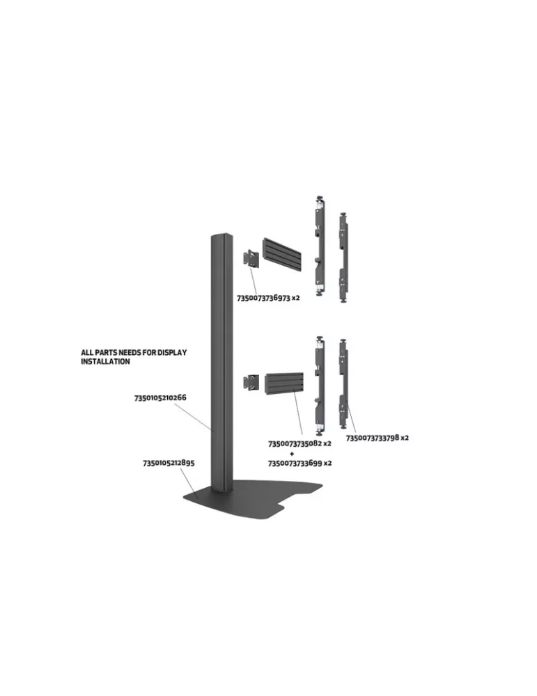 MULTIBRACKETS 0266 Tube d'extension Multibrackets Column 180cm REF :