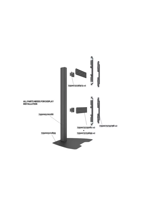 MULTIBRACKETS 0266 Tube d'extension Multibrackets Column 180cm REF :