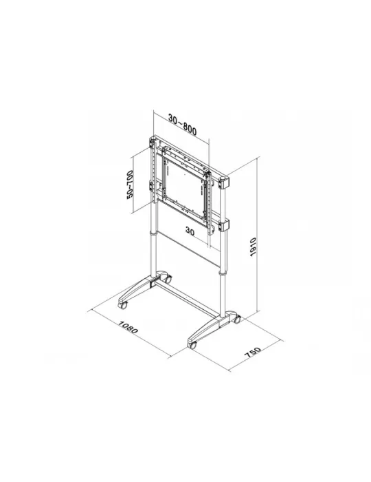 MULTIBRACKETS 7741 Mobile Counterbalanced Floorstand for 32  - 75  screens VESA MAX 800x700 MULTIBRACKETS MUL7741 | MusicGoodD