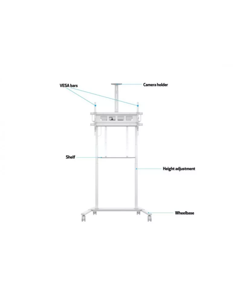 MULTIBRACKETS 0167 Motorisierter Rollständer Größe XL für LCD-   LED-Bildschirme von 55  - 110  Tragkraft 150kg Vesa Max 1000x