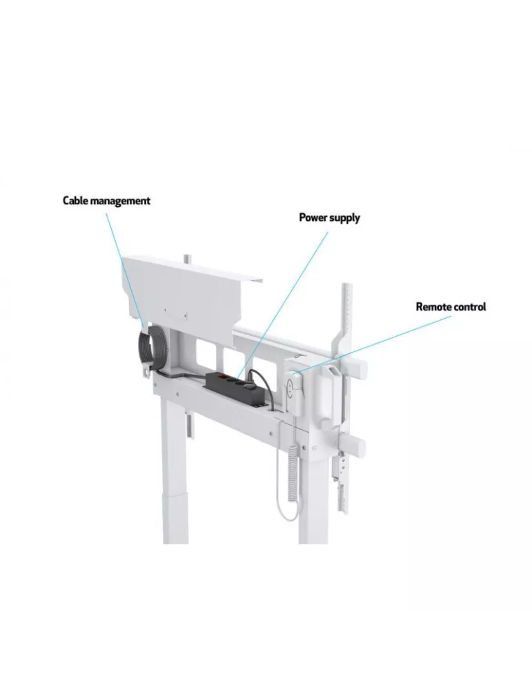 MULTIPANTALLA 0167 Soporte motorizado con ruedas tamaño XL para pantallas LCD   LED de 55  - 110  capacidad de carga 150kg Ves