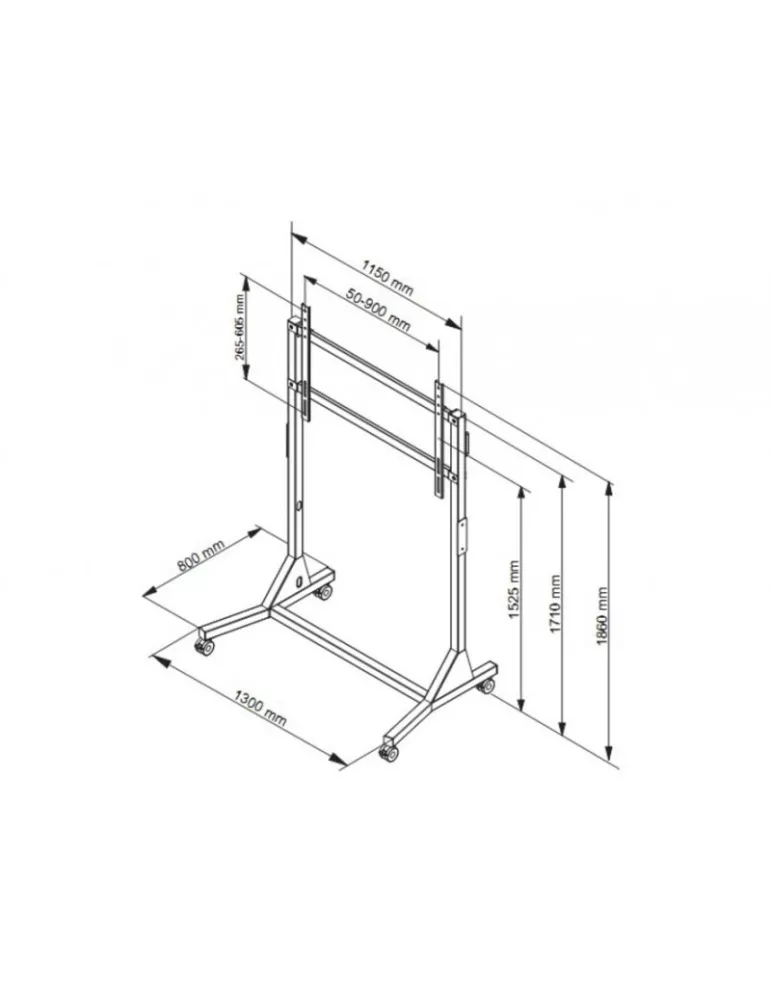 MULTIBRACKETS 2838 Soporte de suelo manual Multibrackets 130 kg - écran 55 -110  Blanc Vesa Max 900x600 MULTIBRACKETS MUL2838